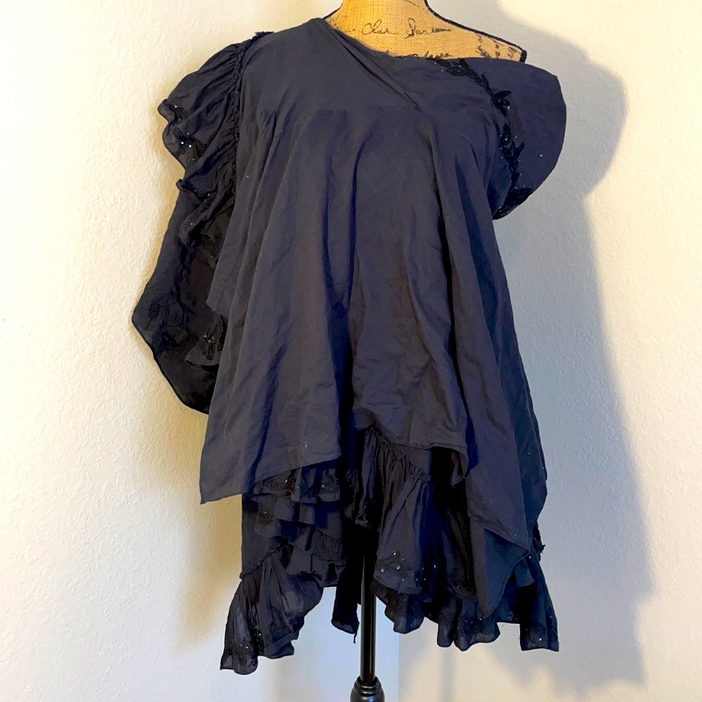 All Saints Spitalfields Sequined Embroidered Deconstructed Asymmetrical Dress - Picture 1 of 5